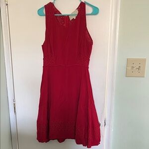 Elegant Red Lace Midi Dress Revolve Aijek